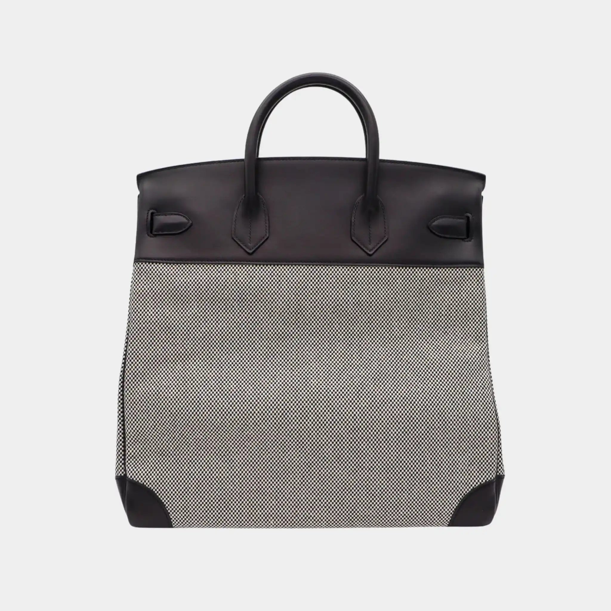 Hermes Hac 40 Swift Toile H Canvas Black PHW