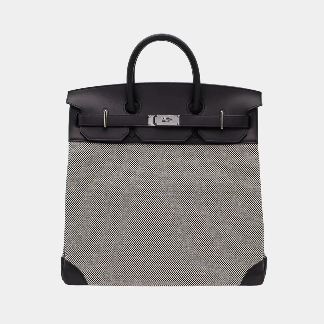 Hermes Hac 40 Swift Toile H Canvas Black PHW
