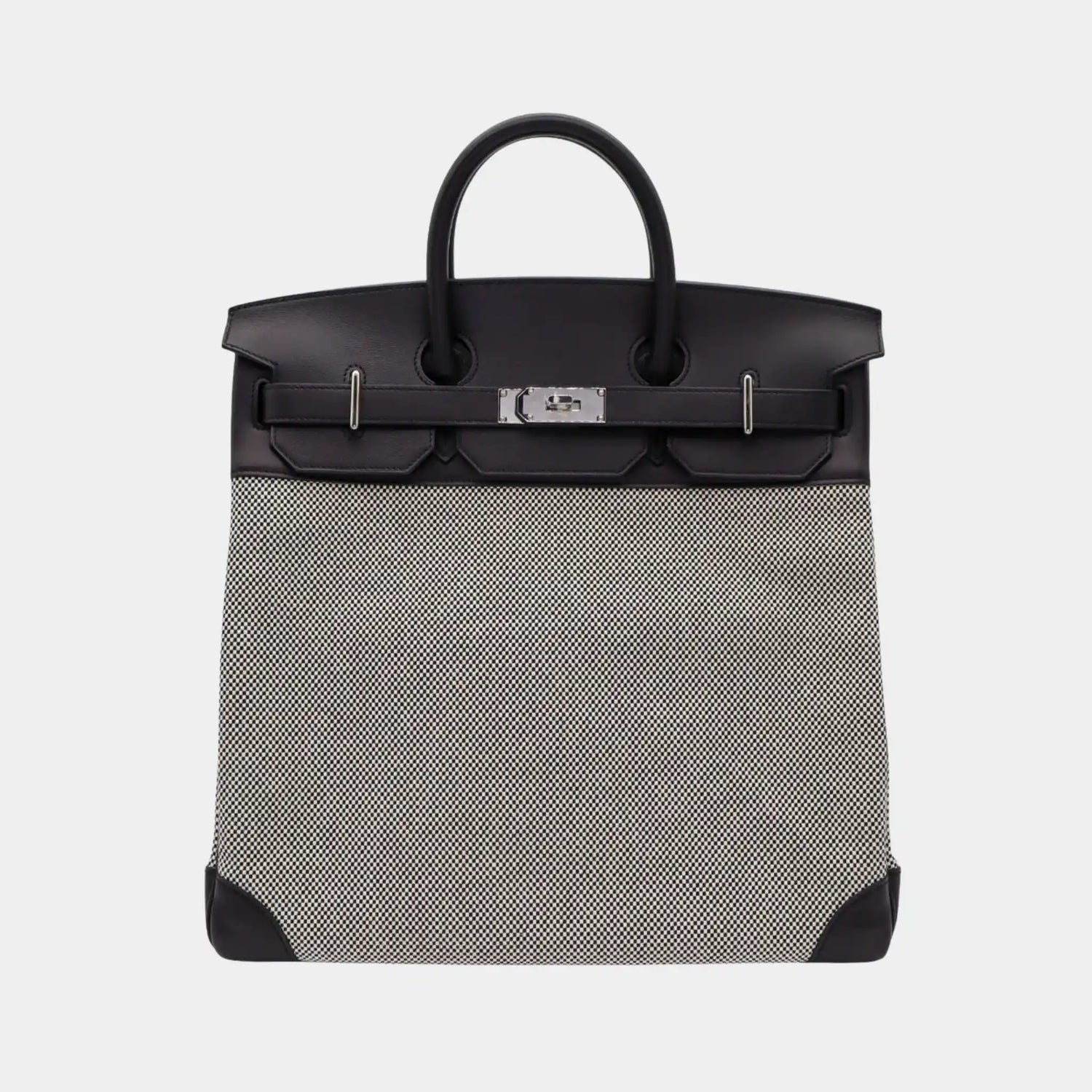 Hermes Hac 40 Swift Toile H Canvas Black PHW