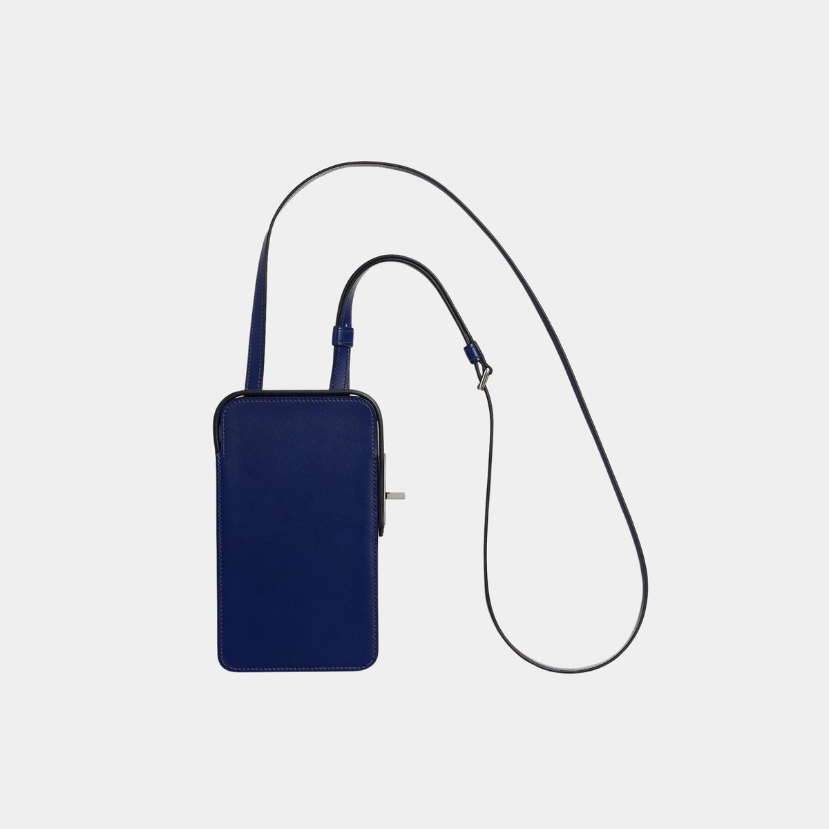 Hac a Box Phone Case Tadelakt Calfskin Bleu Saphir