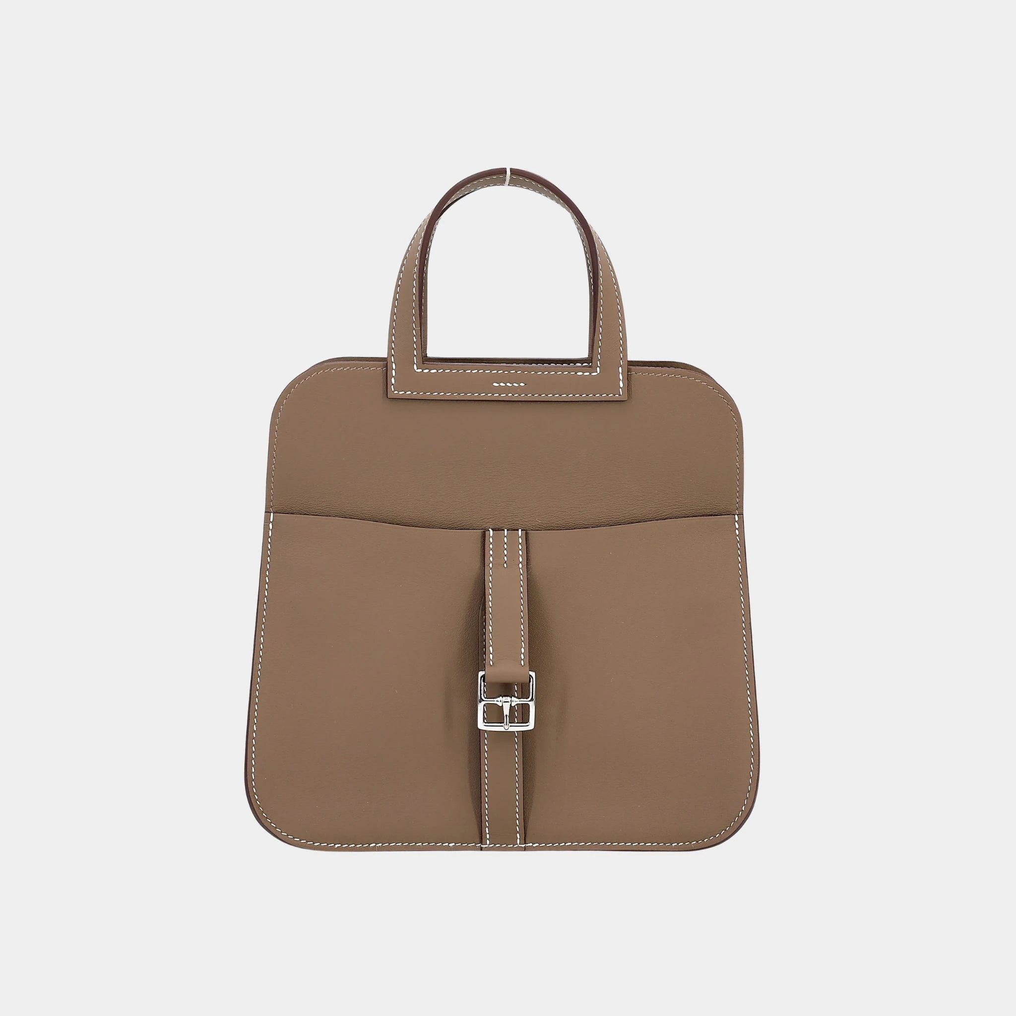 Hermes Halzan Mini Swift Etoupe PHW, Front