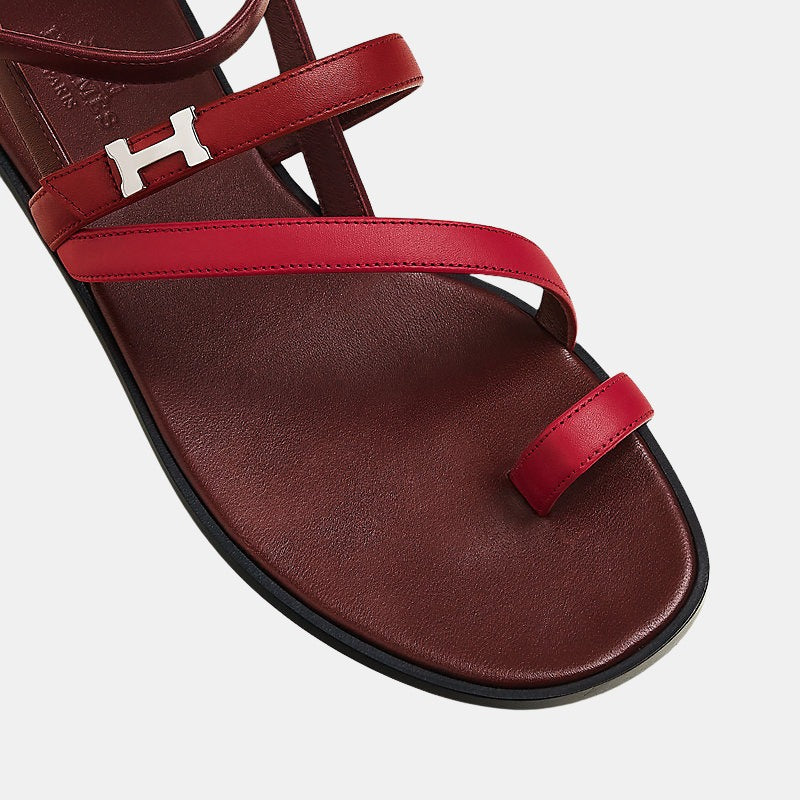 Hermes Harmonie Sandal, Burgundy, Top