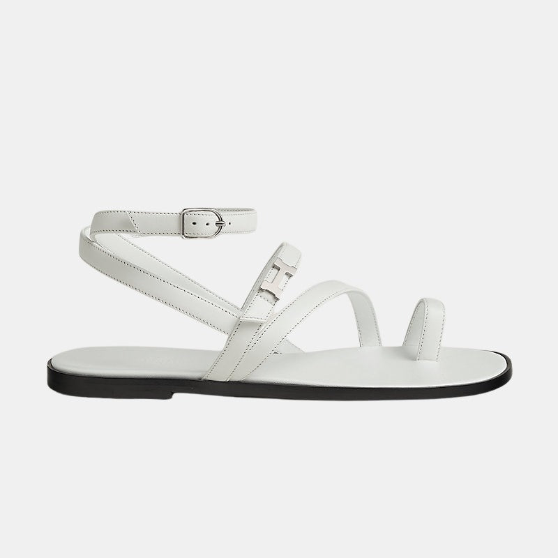 Hermes Harmonie Sandal, White, Side