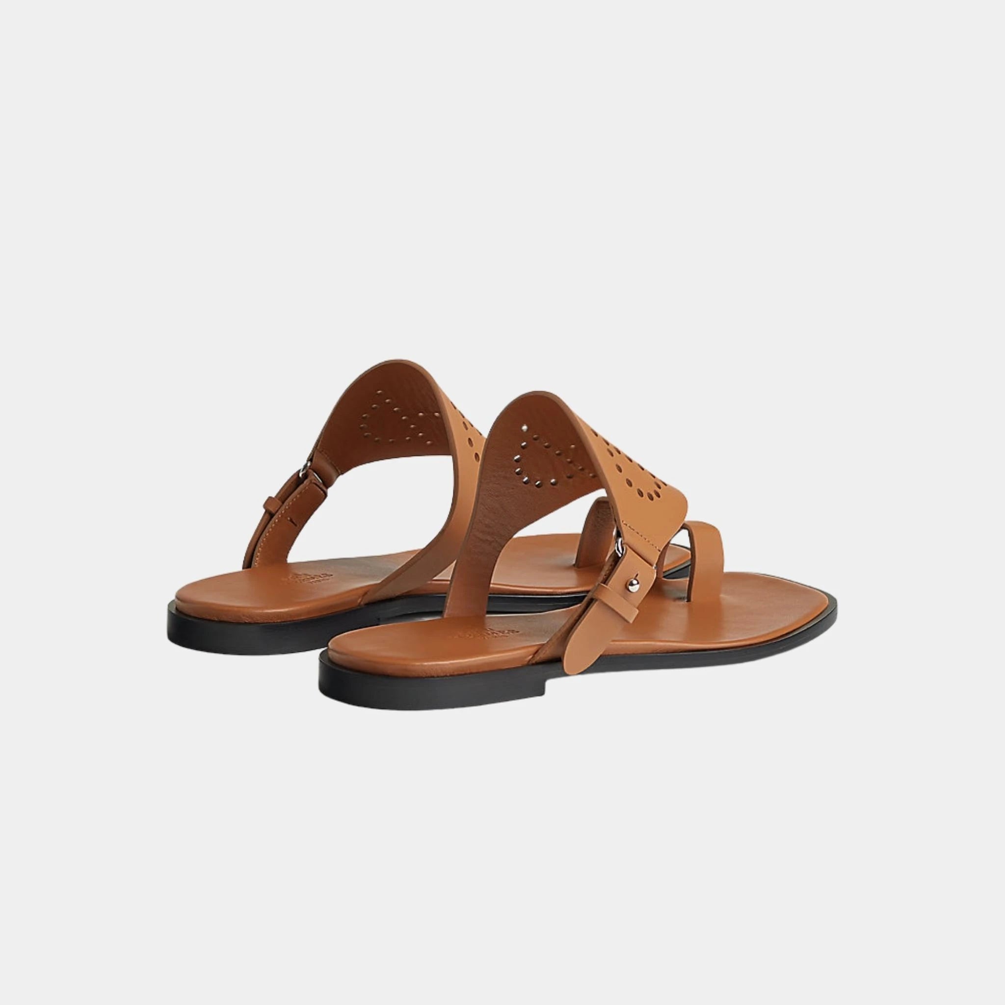【23AW★エレガントな見た目に♪】HERMES ヘラ Hera sandal Hermes Hera Sandal Calfskin With Perforations – SANDS