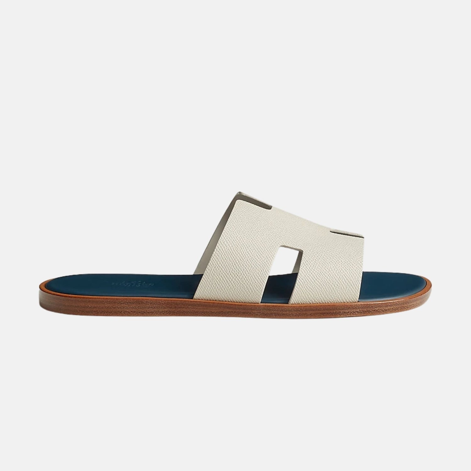 Hermes Izmir Sandal in Epsom Calfskin, White, Side