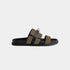 Hermes Jackson Sandals Suede Goatskin And Calfskin, Vert Toundra, Noir, Side