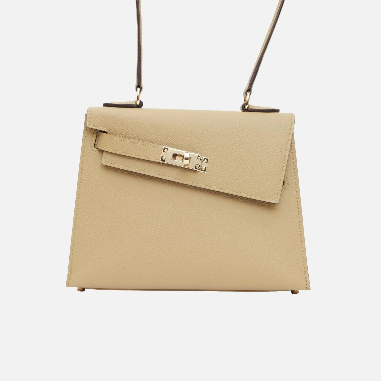 Hermes Kelly 20 En Desordre Poussiere Epsom GHW, Front