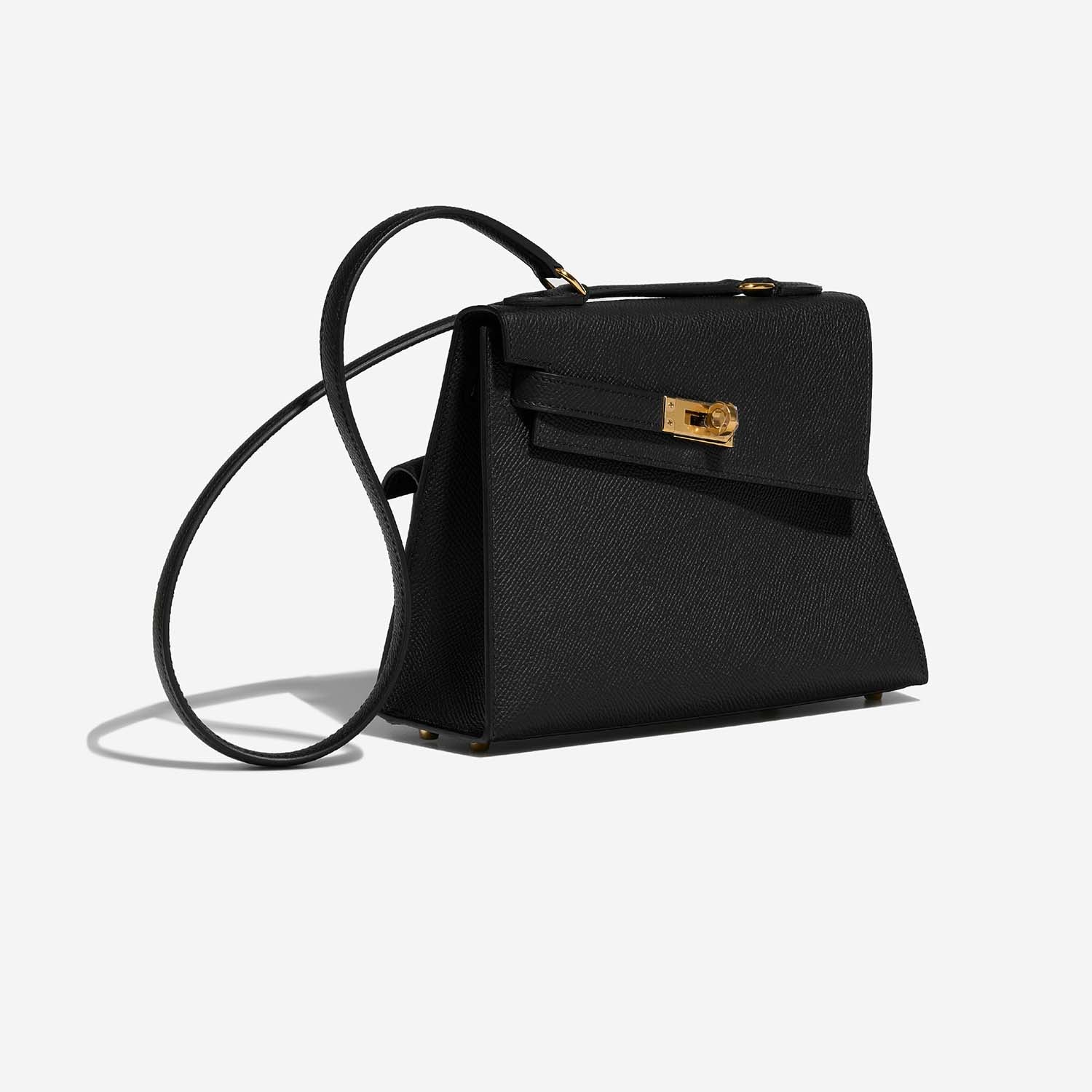 Hermes Kelly 20 Mini en Desordre Epsom Black, Side