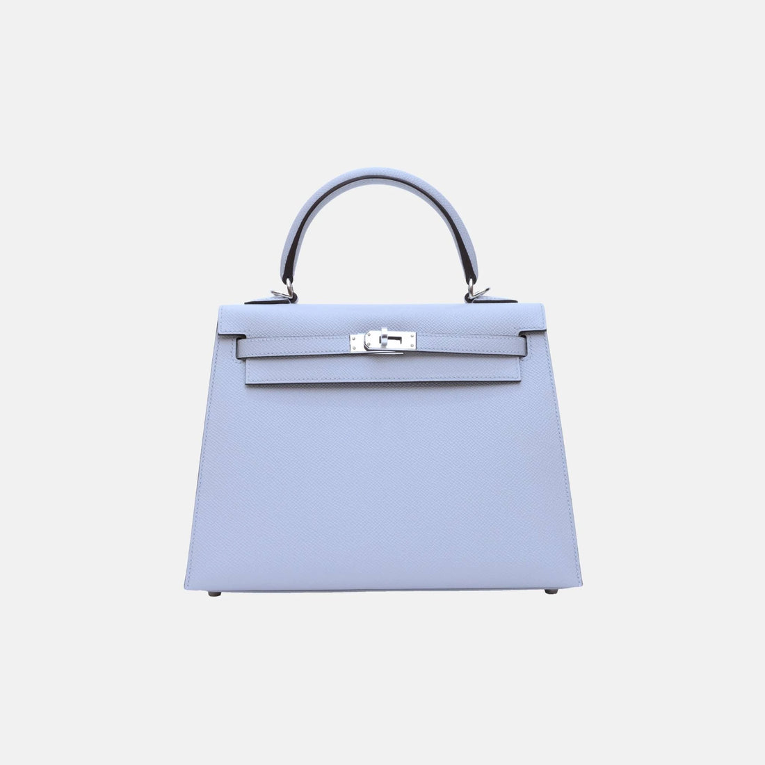 Hermes Kelly 25 Blue Glacier Epsom PHW, Front