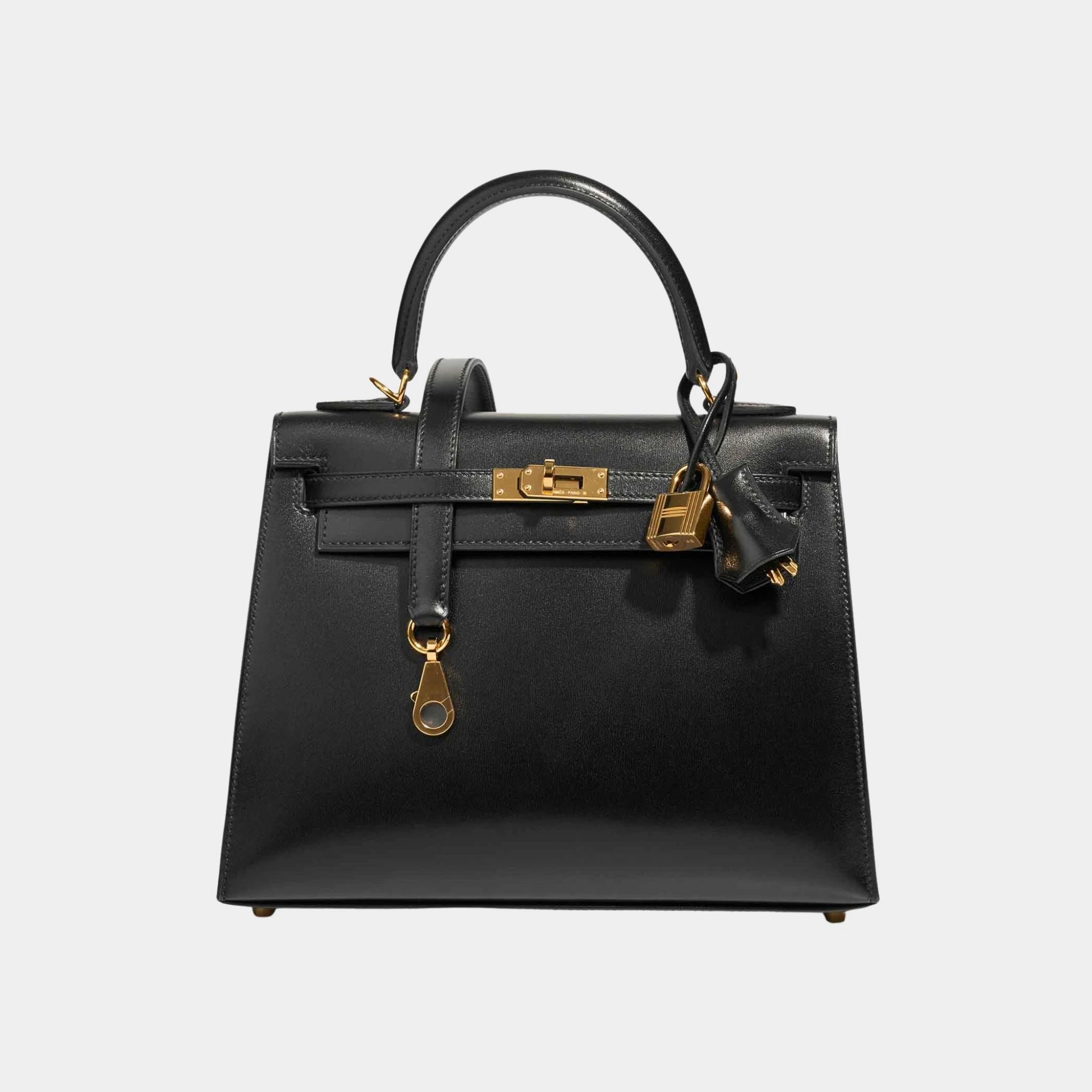Hermes Kelly 25 Box Black GHW