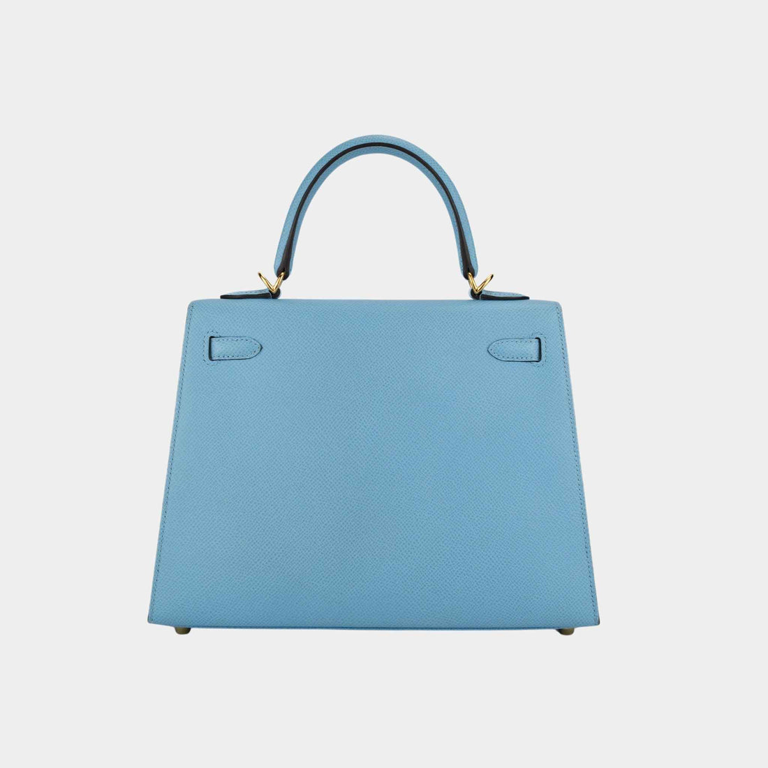 Hermes Kelly 25 Epsom أزرق سيليست GHW، من الخلف