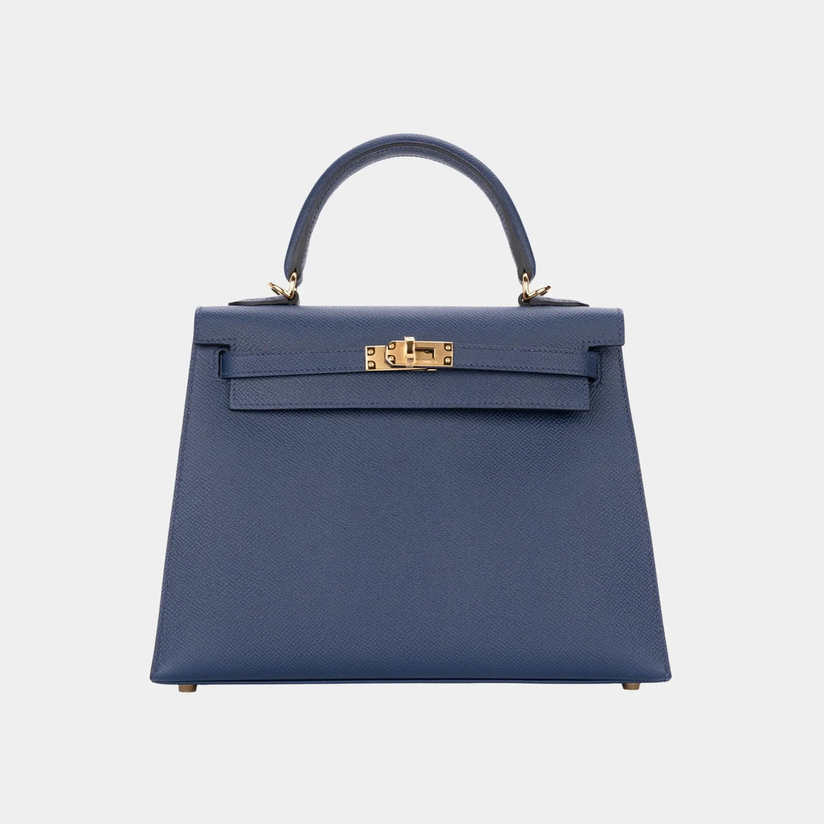 حقيبة Kelly 25 Epsom بلون Bleu Navy GHW