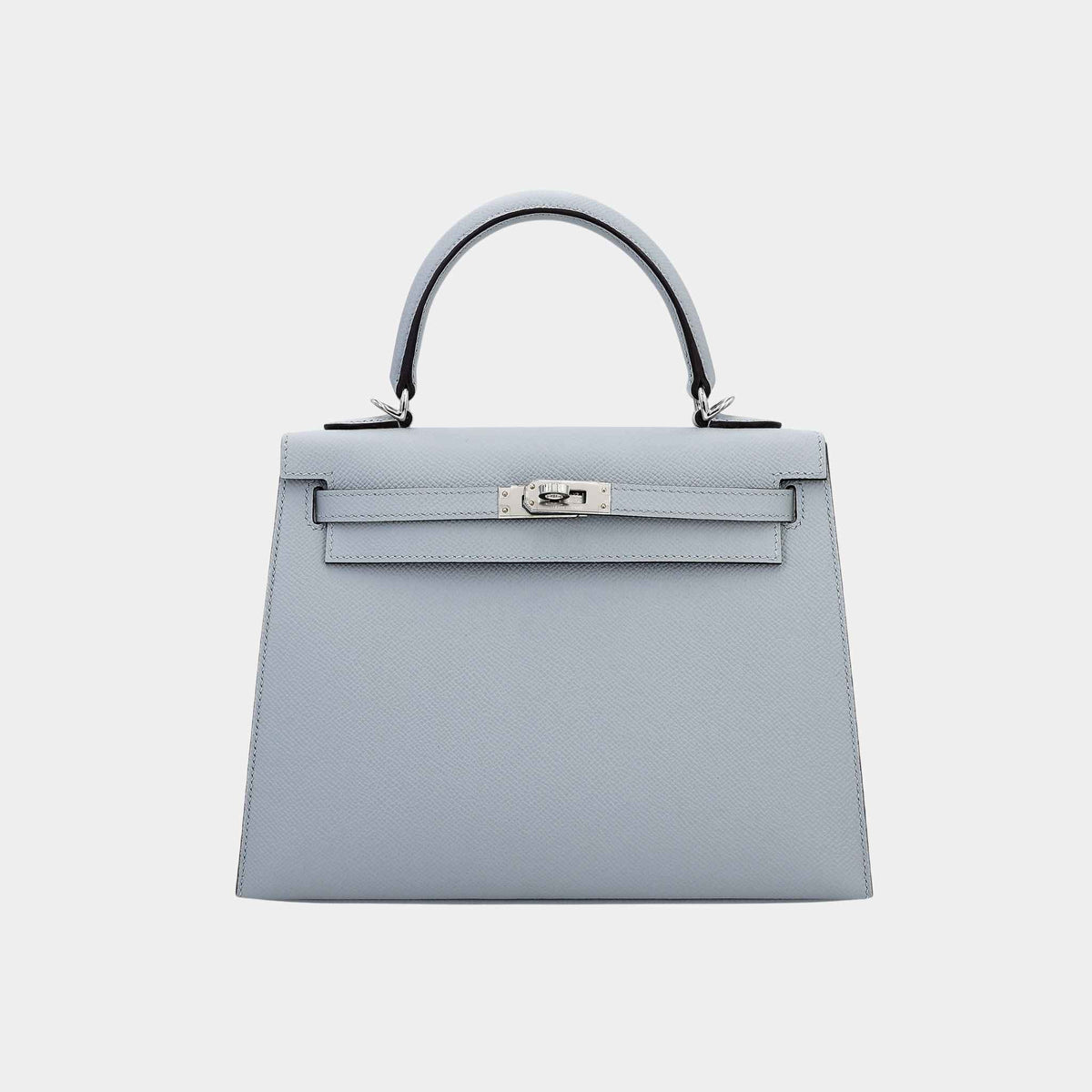 حقيبة Kelly 25 HSS Verso Epsom بلون Bleu Glacier/Bleu Electrique مع حليات بلاديوم