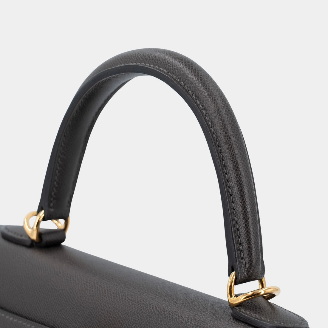  Hermes Kelly 25 Madame Graphite GHW، مقبض