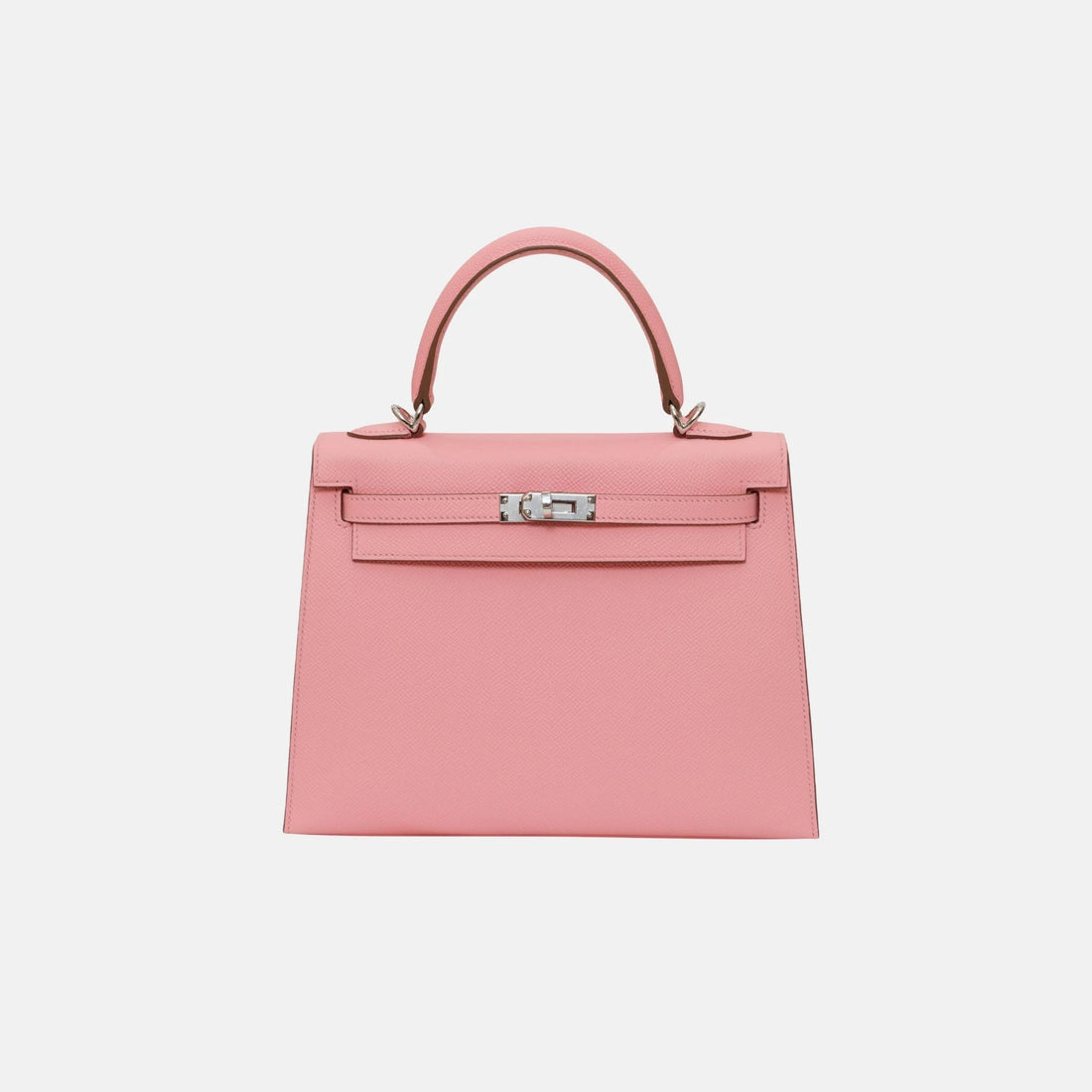 Hermes Kelly 25 Rose Confetti Epsom PHW, Front