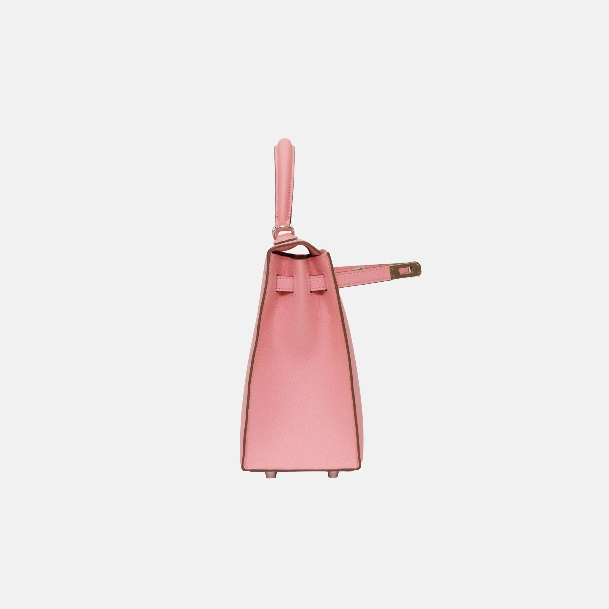 Hermes Kelly 25 Rose Confetti Epsom PHW, Side