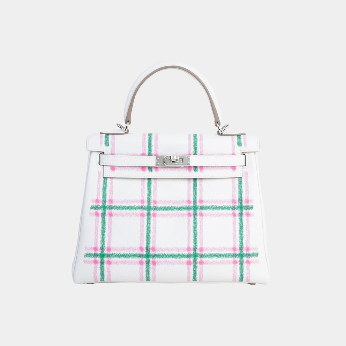 Kelly 25 Swift Gris Pale/Vert Moyen/Rose Bubblegum PHW