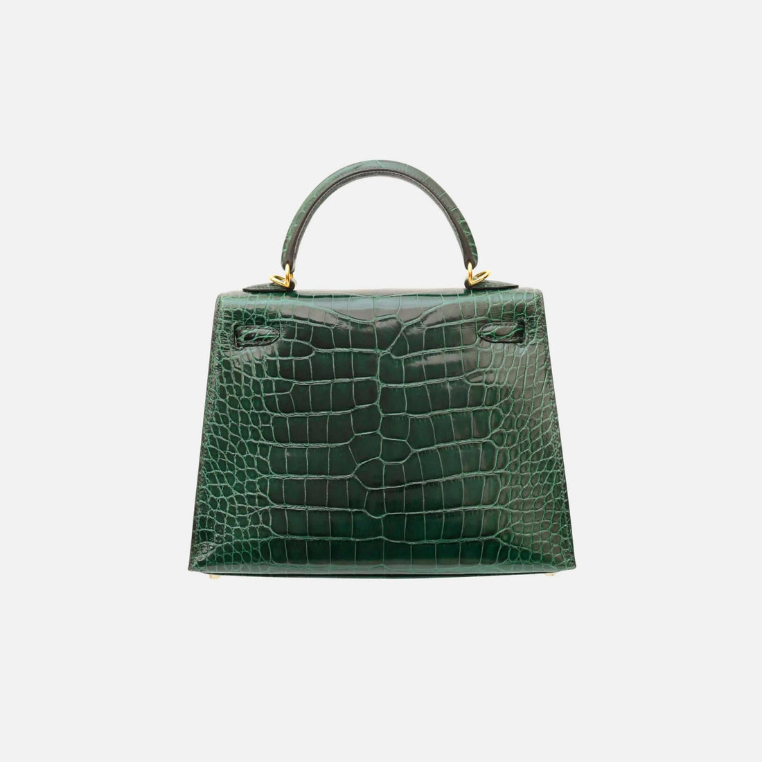 Hermes Kelly 25 Vert Fonce Shiny Alligator GHW, Back