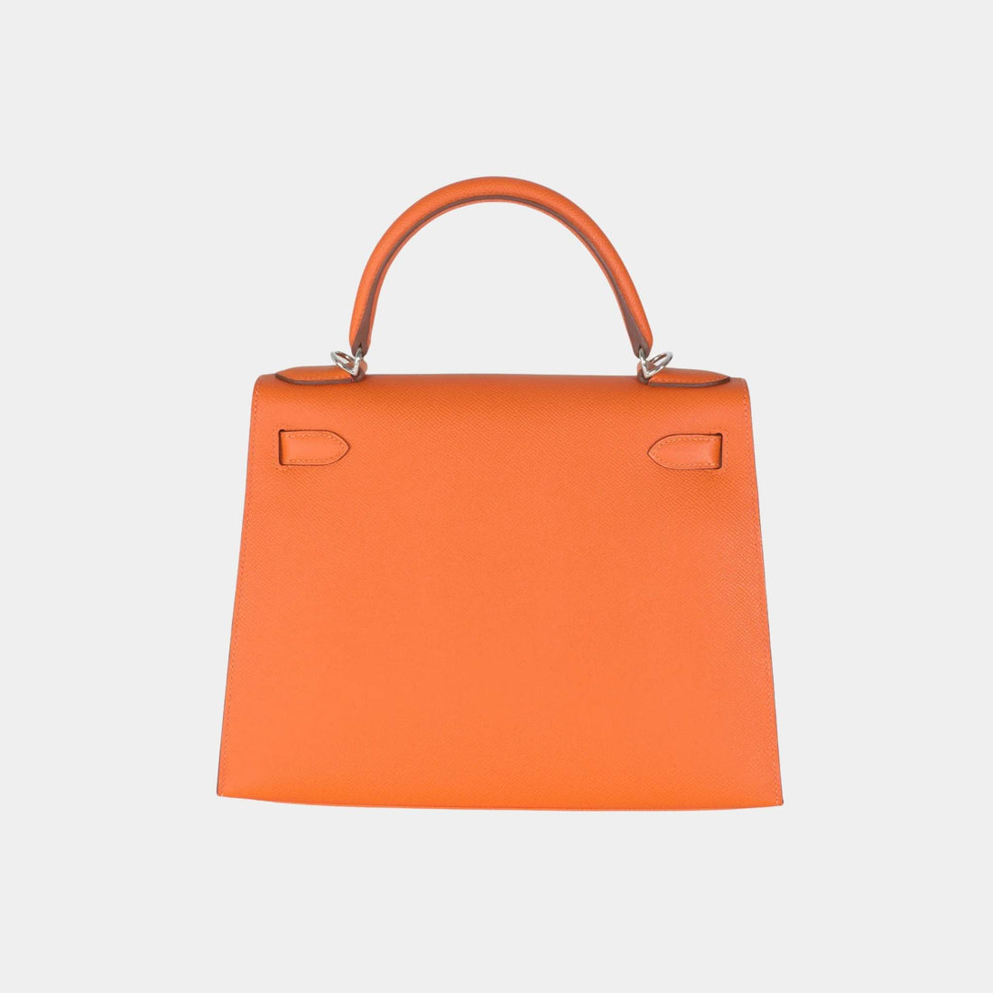 Hermes Kelly 28 Epsom Sellier برتقالي PHW، من الخلف