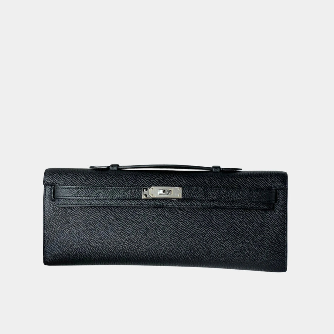 Hermes Kelly Cut Clutch Epsom Black PHW