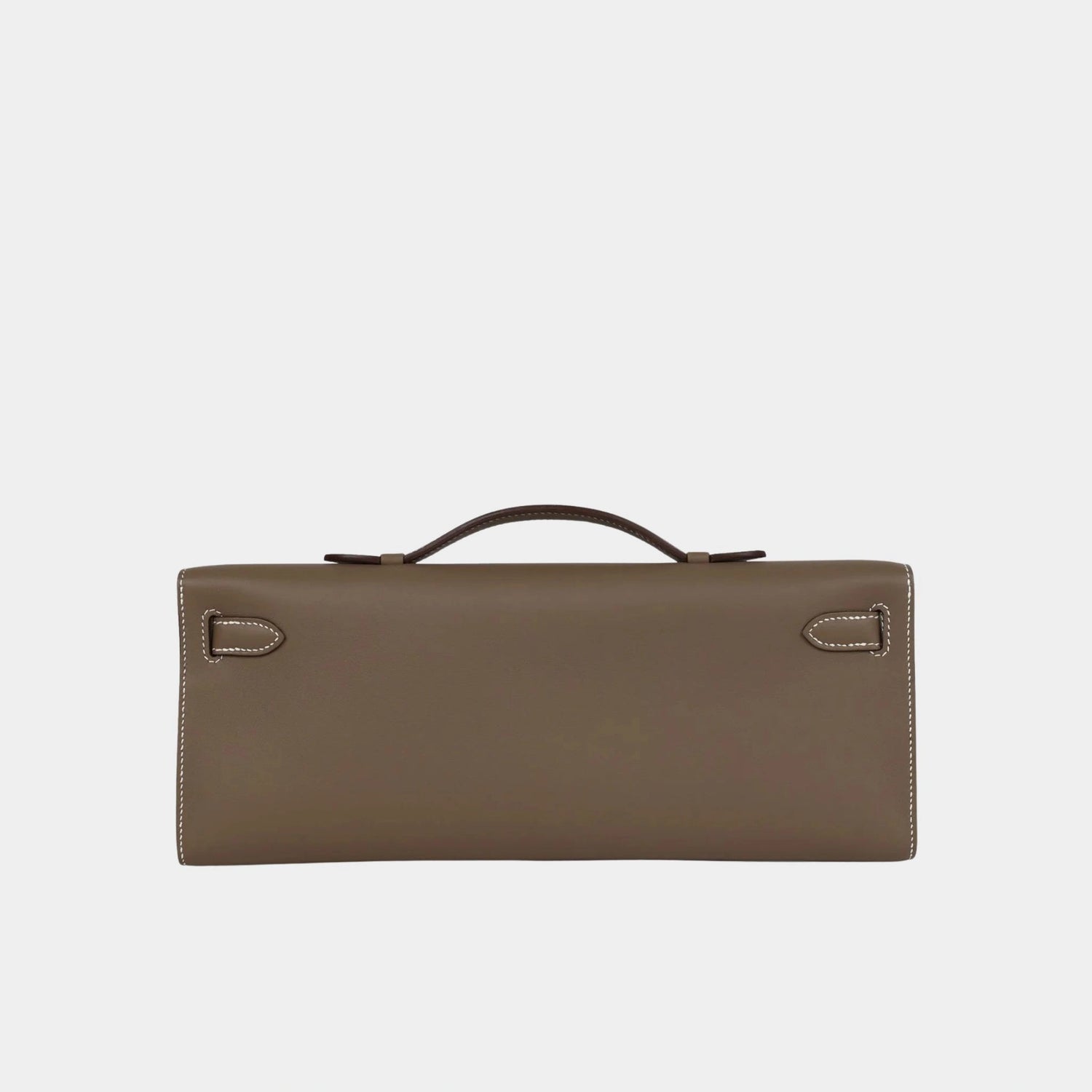 Hermes Kelly Cut Clutch Swift Etoupe GHW