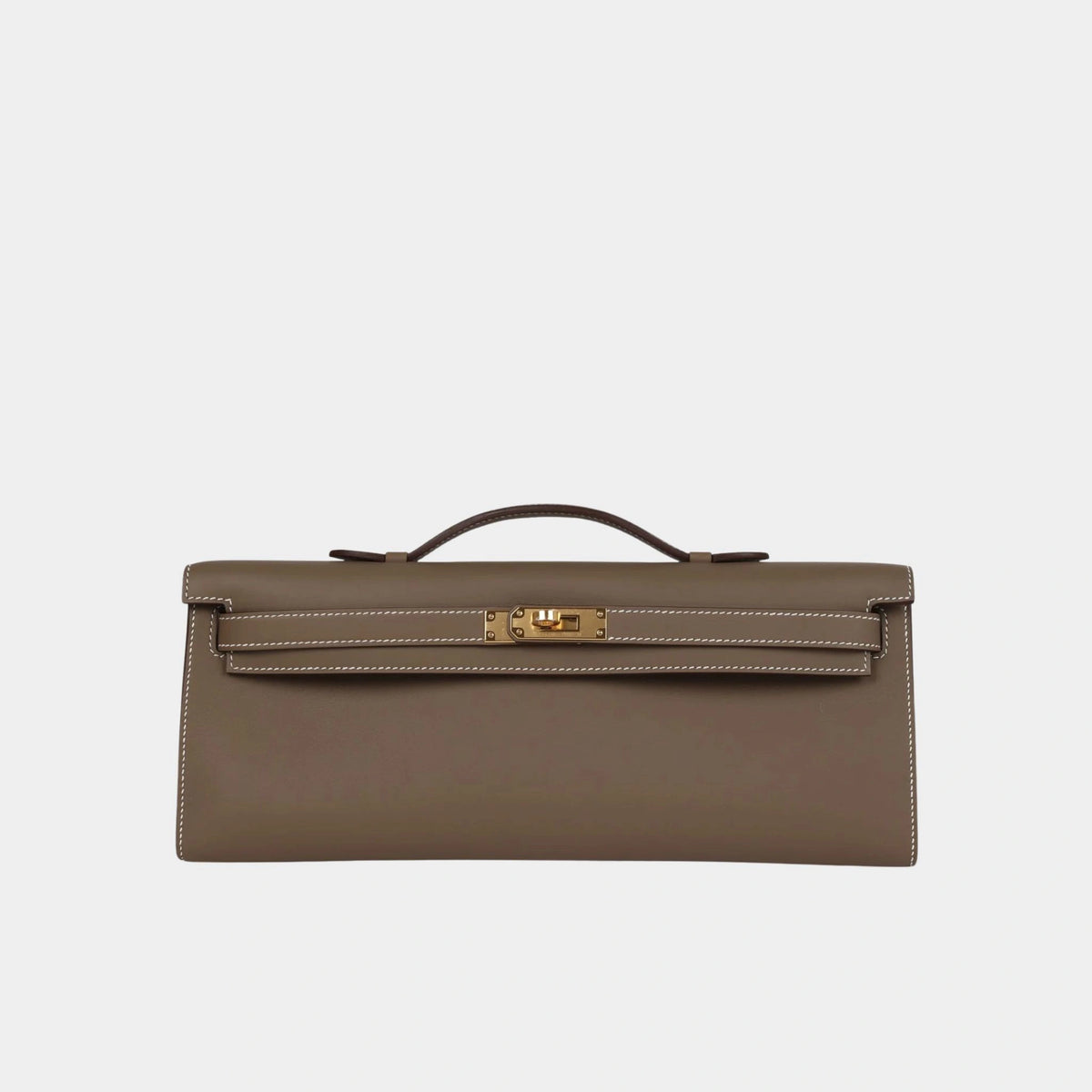 Kelly Cut Clutch Swift Etoupe GHW