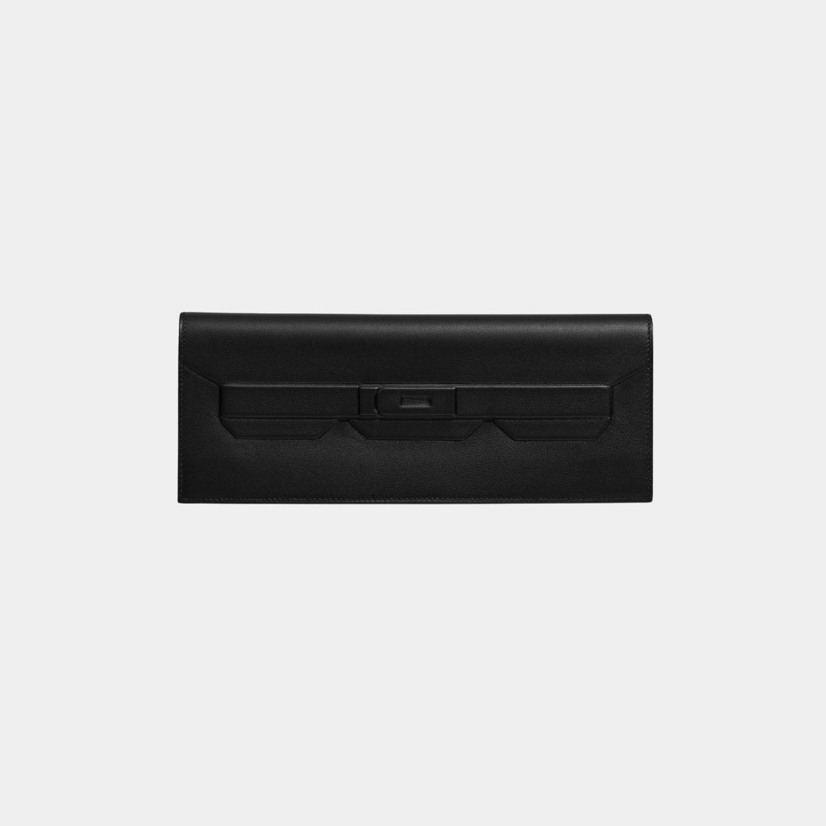 Kelly Cut Shadow Clutch Swift Black