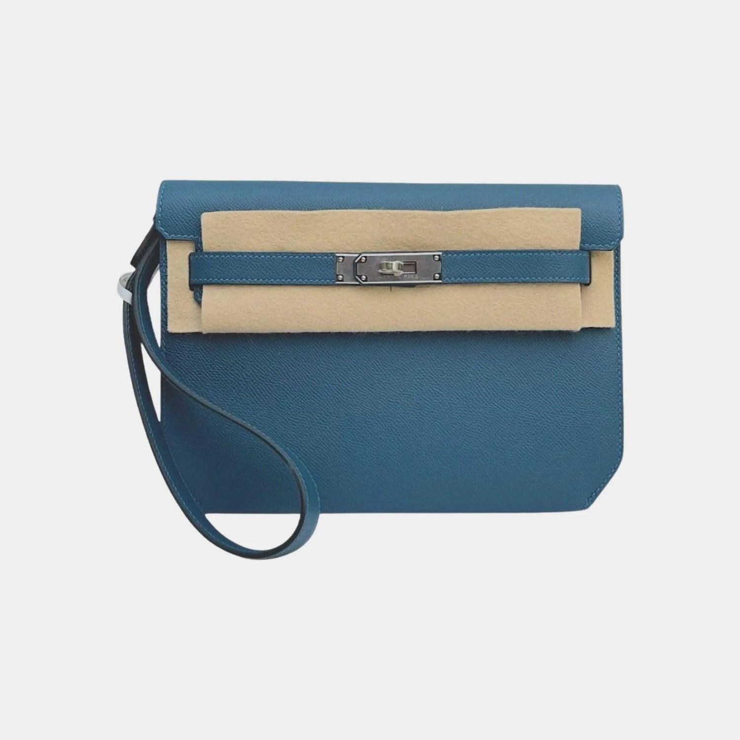 Hermes Kelly Depeche 25 Epsom Bleu Jeans