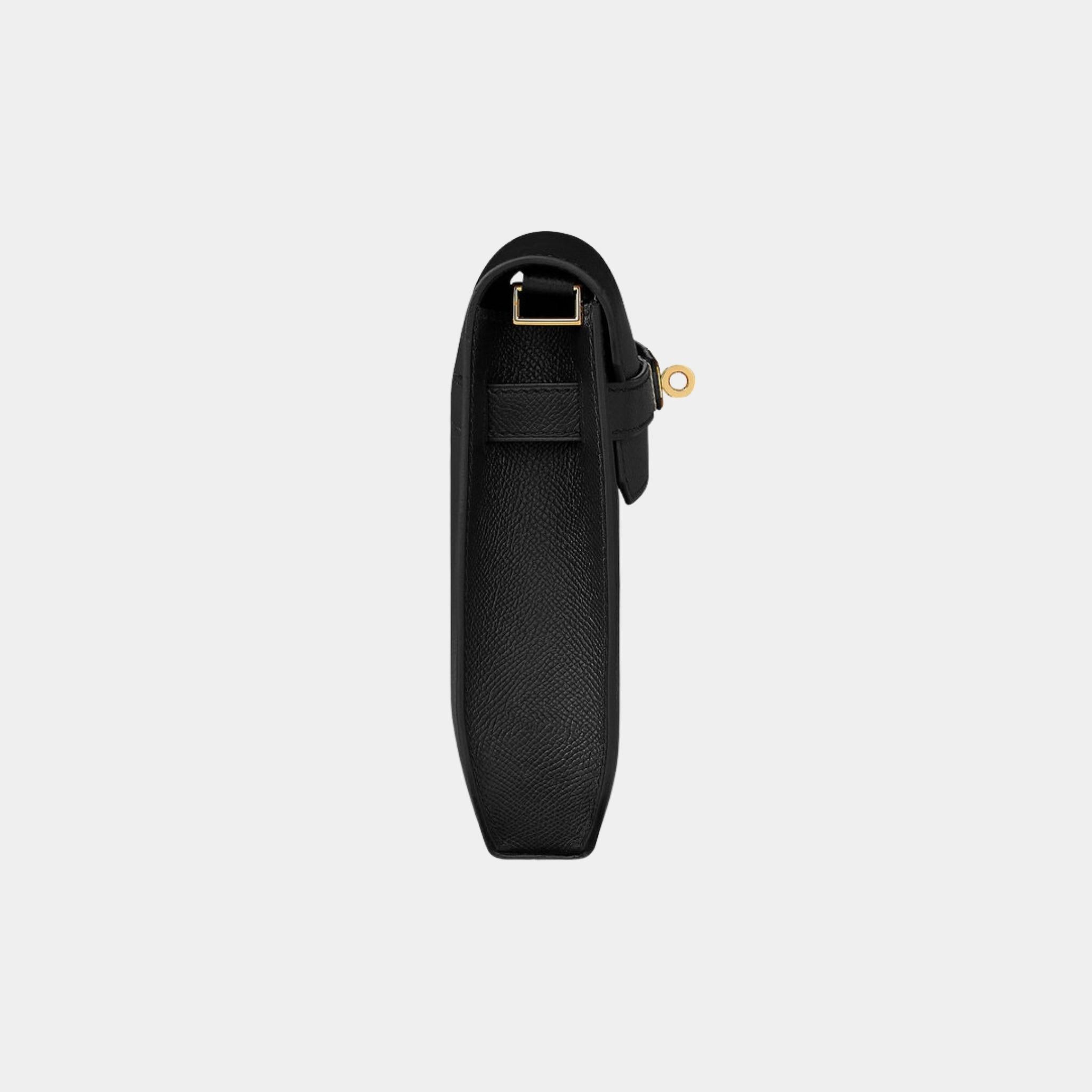 Hermes Kelly Depeches 25 Black GHW, Side