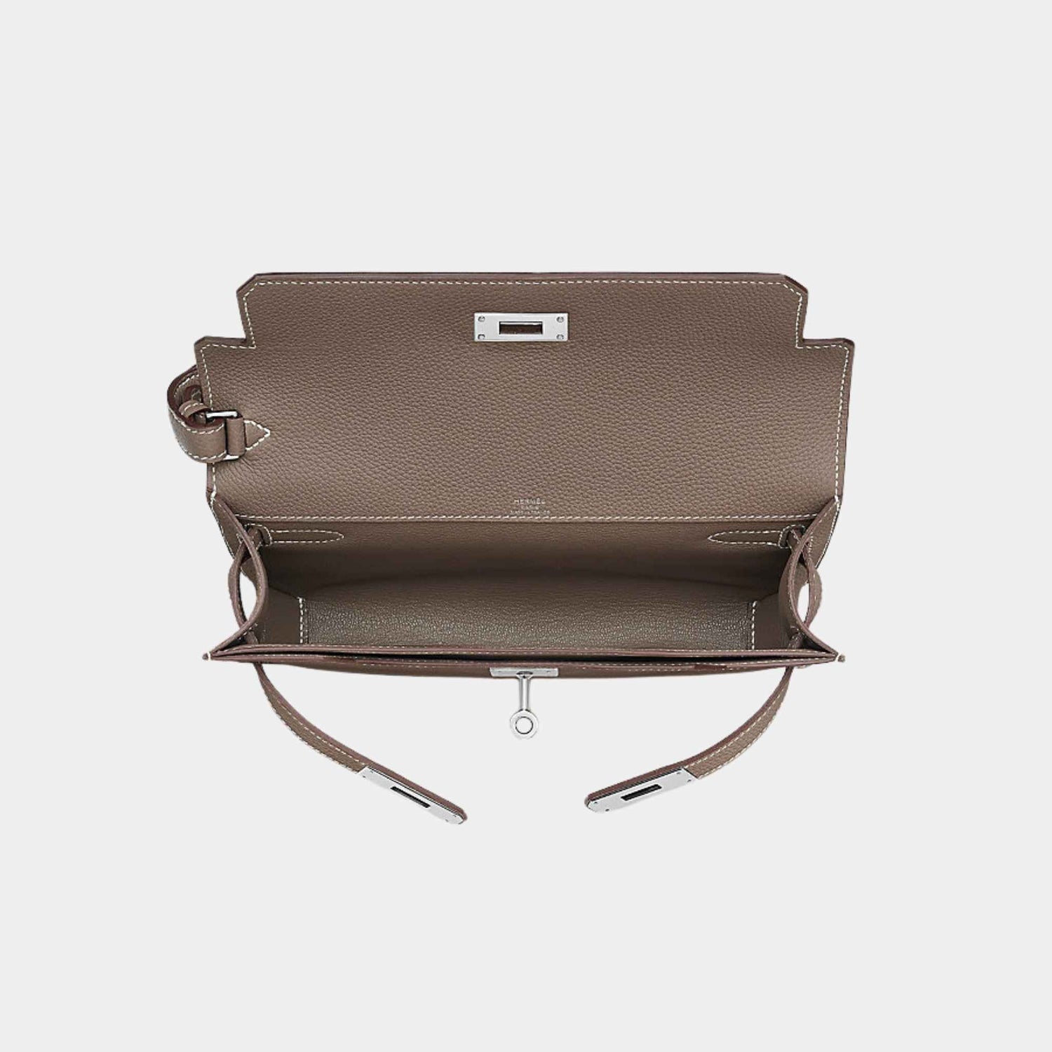 Hermes Kelly Depeches 25 Etoupe PHW, Inside