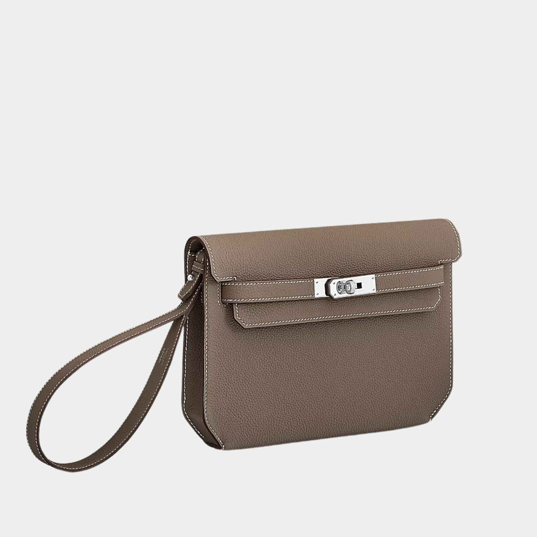 Hermes Kelly Depeches 25 Etoupe PHW، الجانب