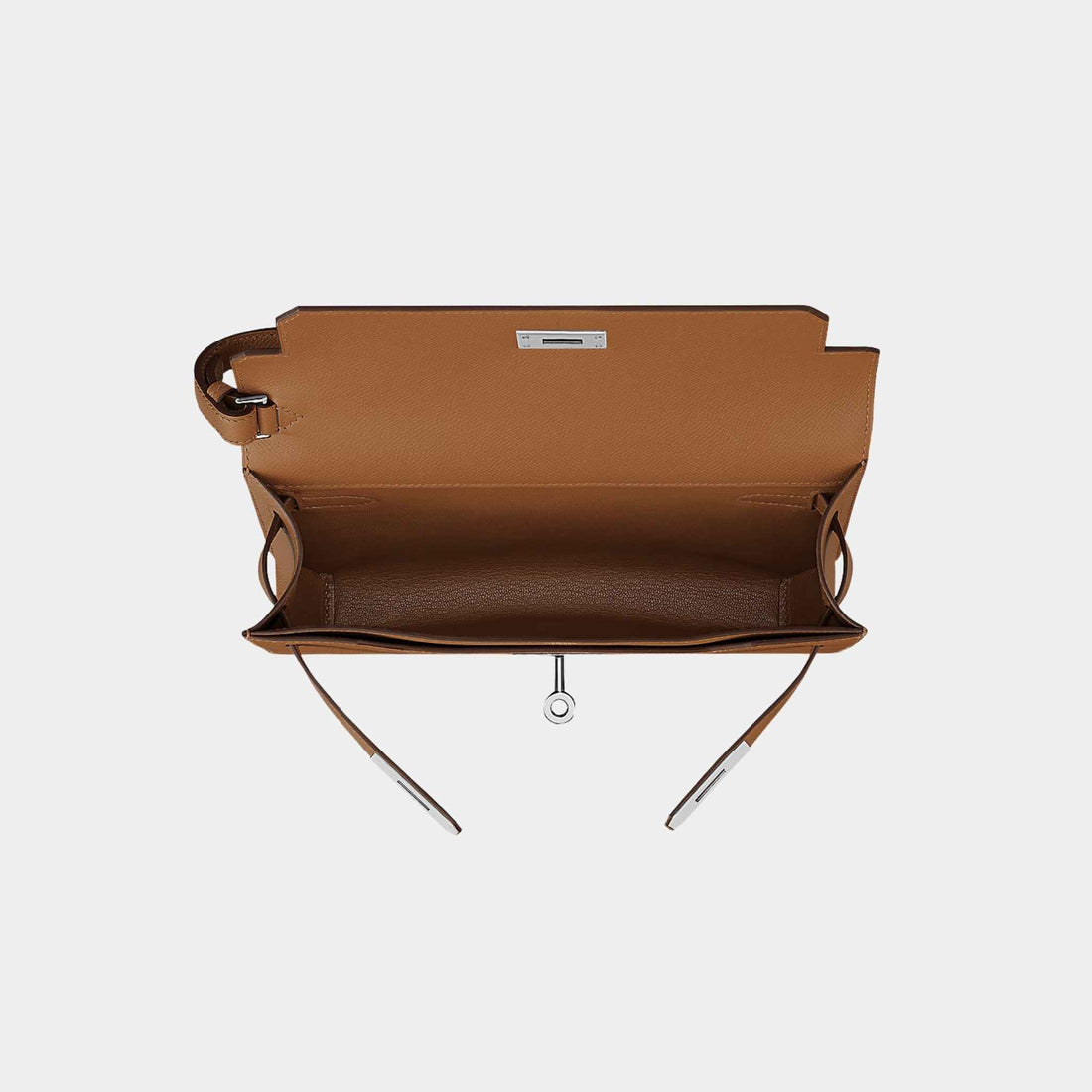 Hermes Kelly Depeches 25 ذهبي PHW، من الأعلى