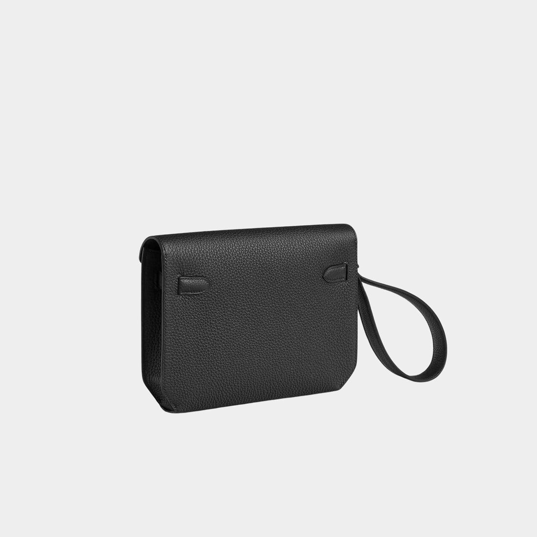 Hermes Kelly Depeches 25 حقيبة كلاتش أحادية اللون من جلد عجل Togo، من الخلف