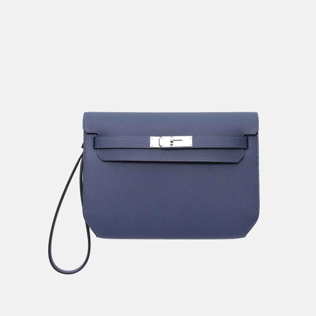 Hermes Kelly Depeches Blue De Presse Epsom PHW, Front