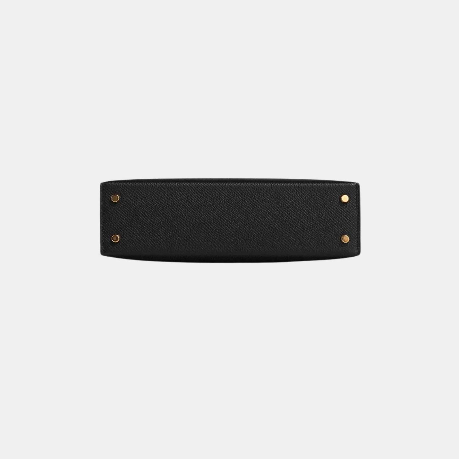 Hermes Kelly Mini Epsom Black GHW, Black, Bottom
