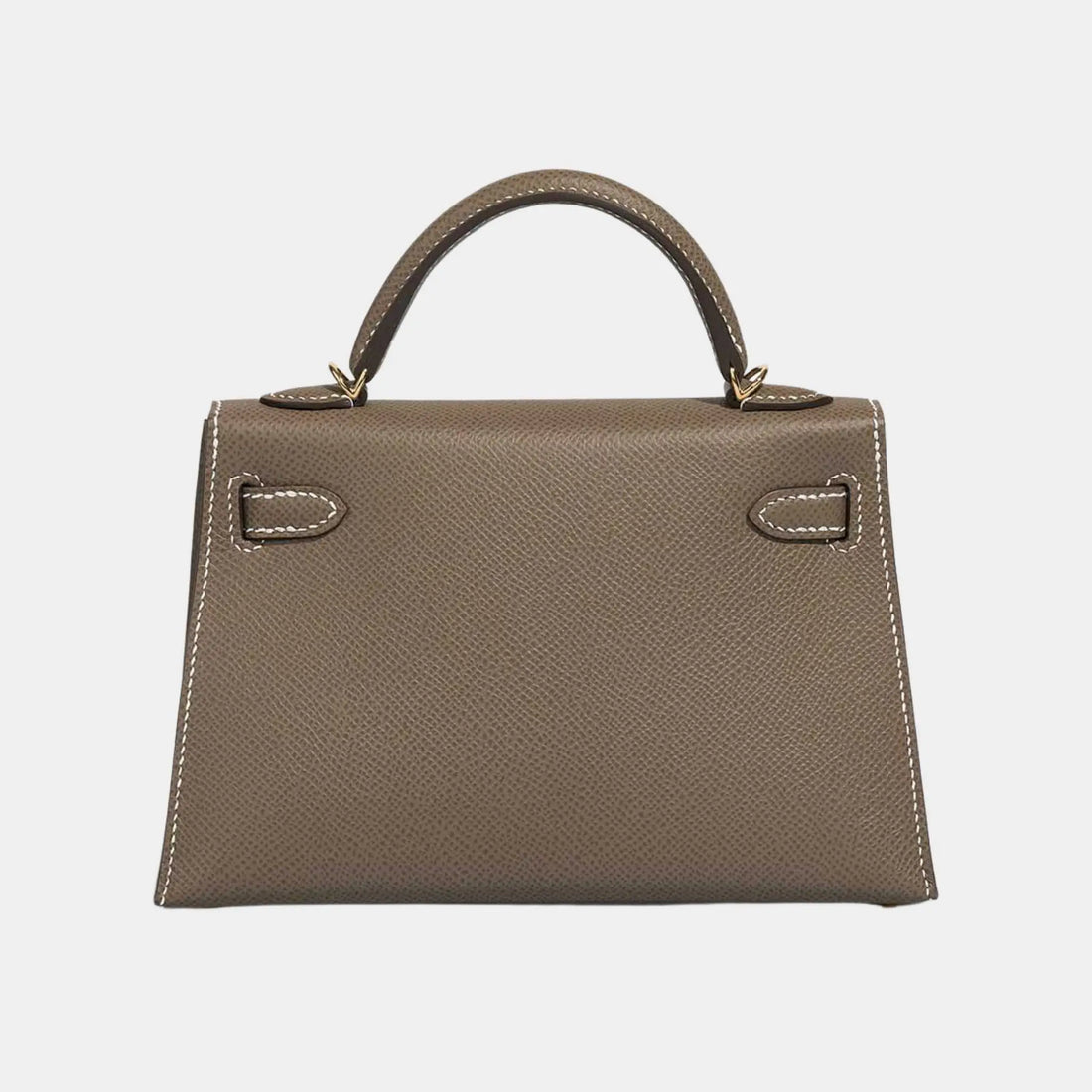 Hermes Kelly Mini Epsom Etoupe GHW, Etoupe, Back