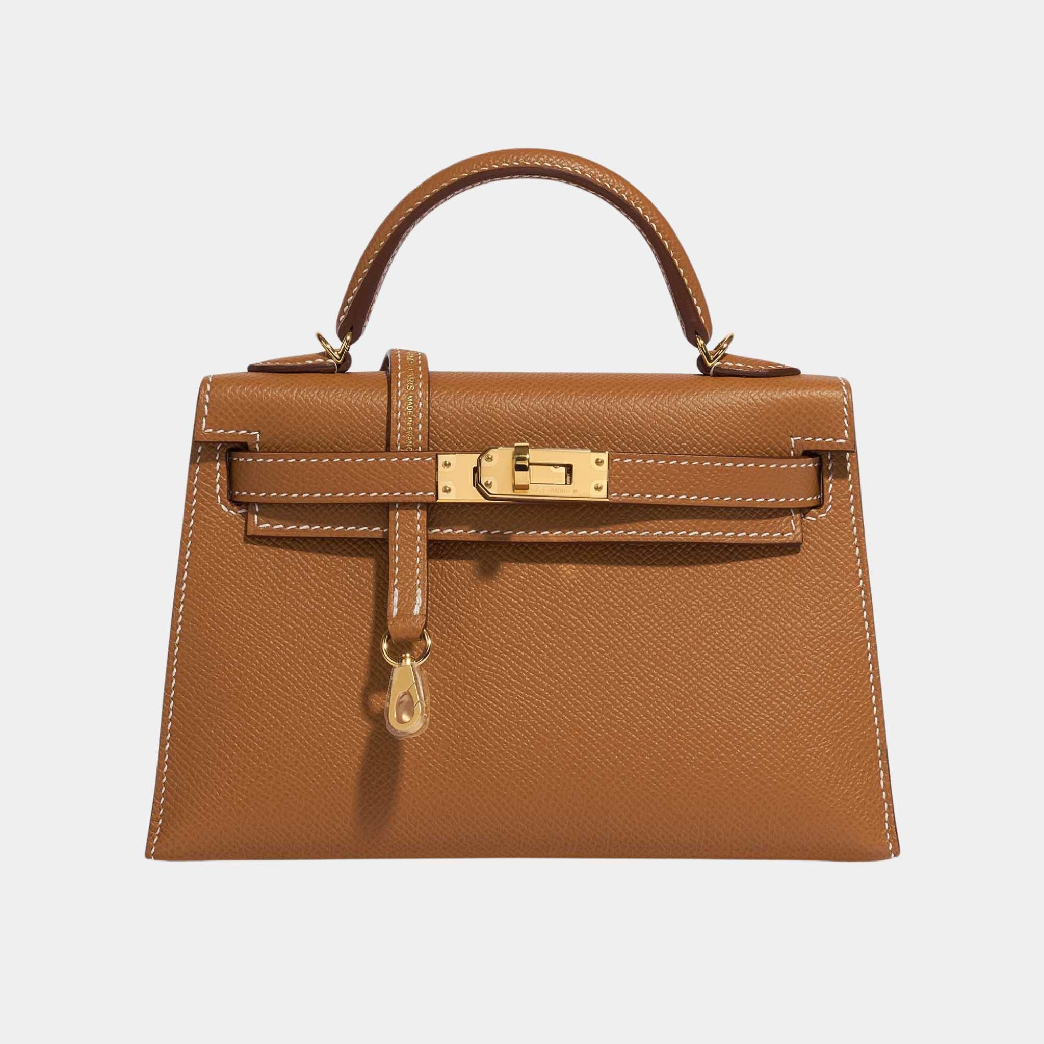 Hermes Kelly Mini Epsom Gold GHW, Front