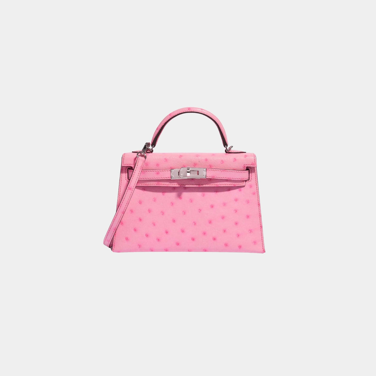 حقيبة Kelly Mini II 20 Bubblegum Ostrich من Hermes