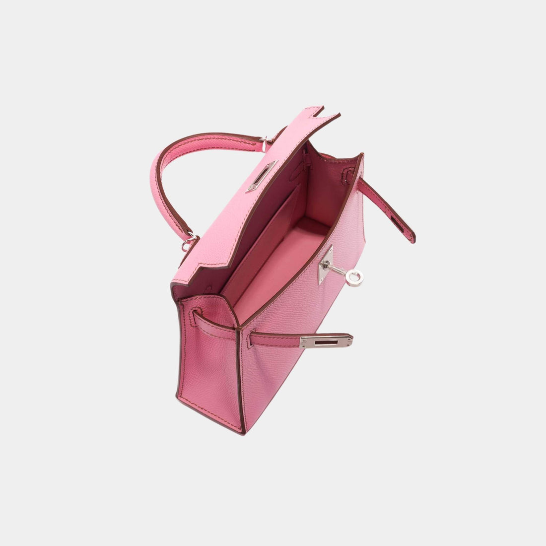 Hermes Kelly Mini II 20 Epsom 5P Bubblegum PHW، الجزء العلوي