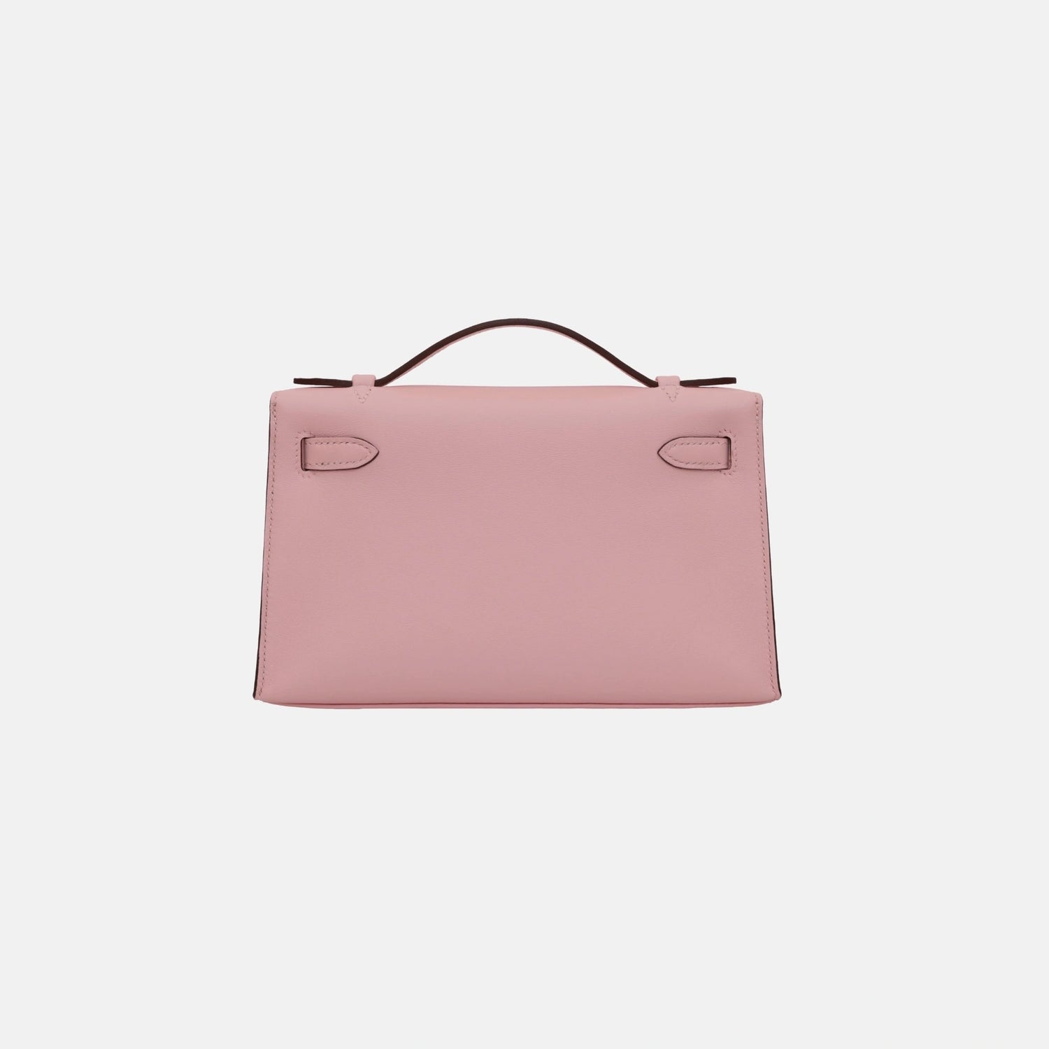 Hermes Kelly Pochette Rose Sakura Gris Pearl Swift PHW, Back