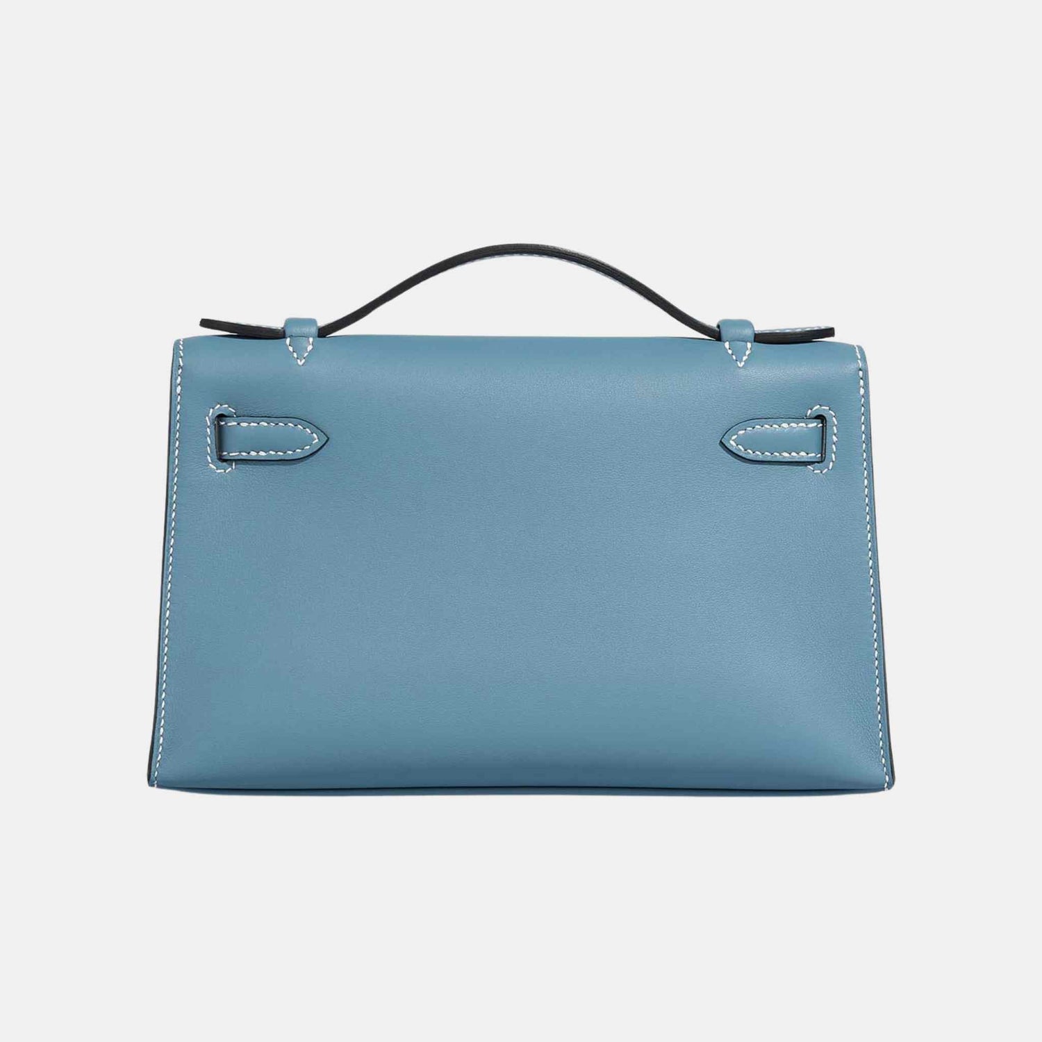 Hermes Kelly Pochette Swift Bleu Jean, Back