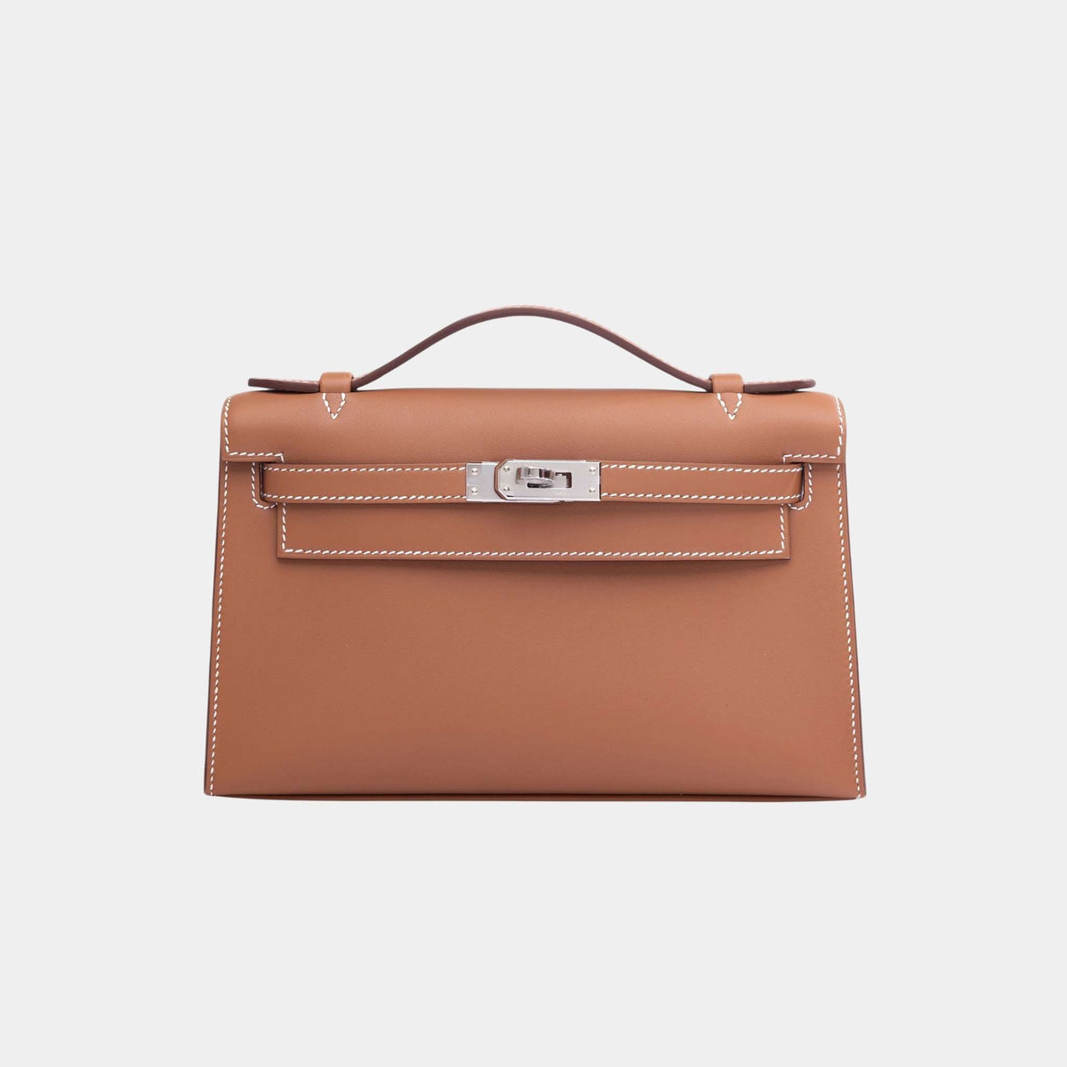 حقيبة Kelly Pochette Swift بلون Gold مع حليات بلاديوم