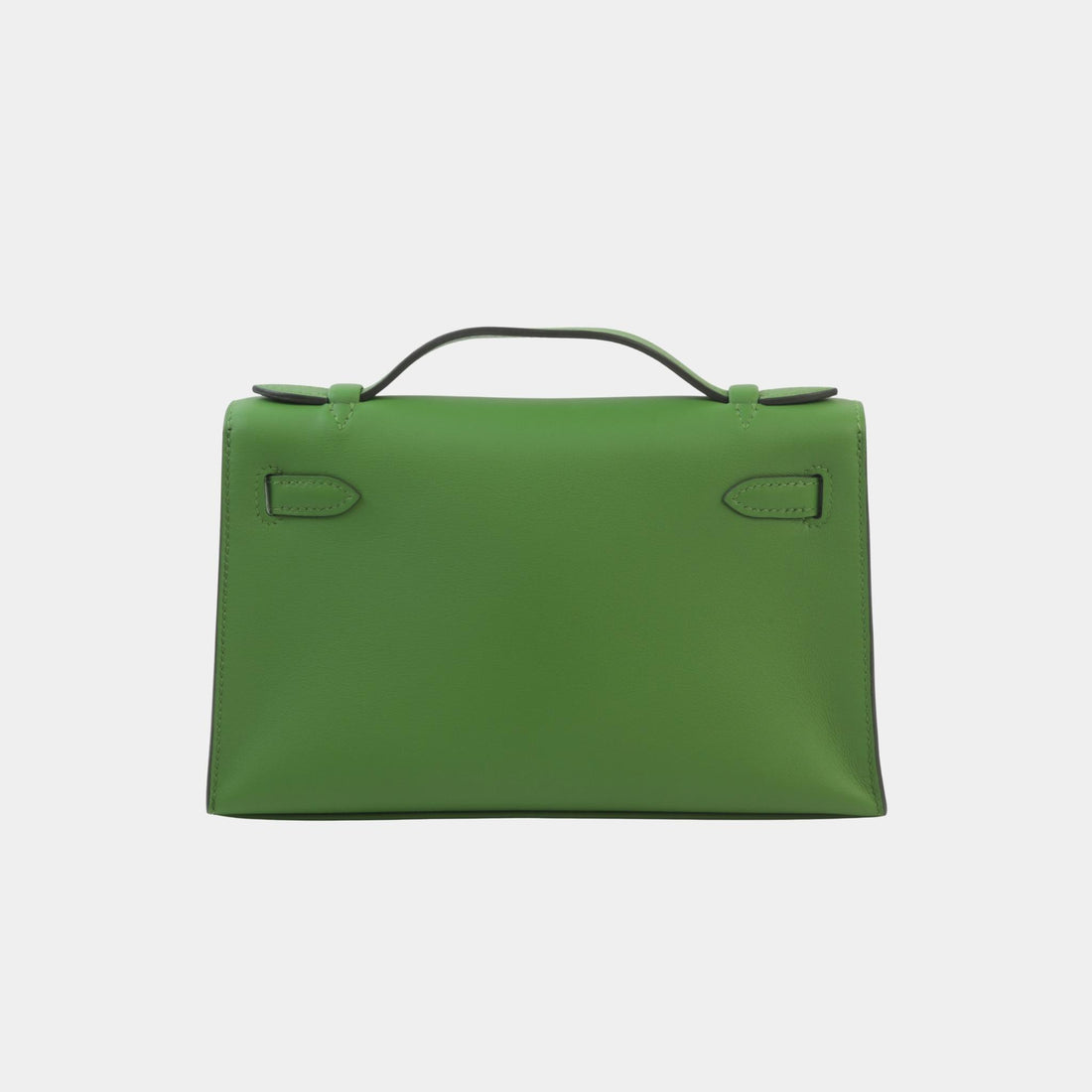 هيرمس Kelly Pochette جلد سويفت، أخضر يوكا، GHW، من الخلف