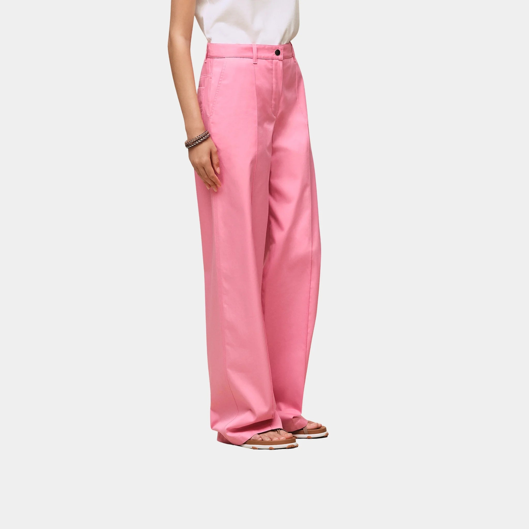 Loose Fit Pants in Technical Cotton Twill