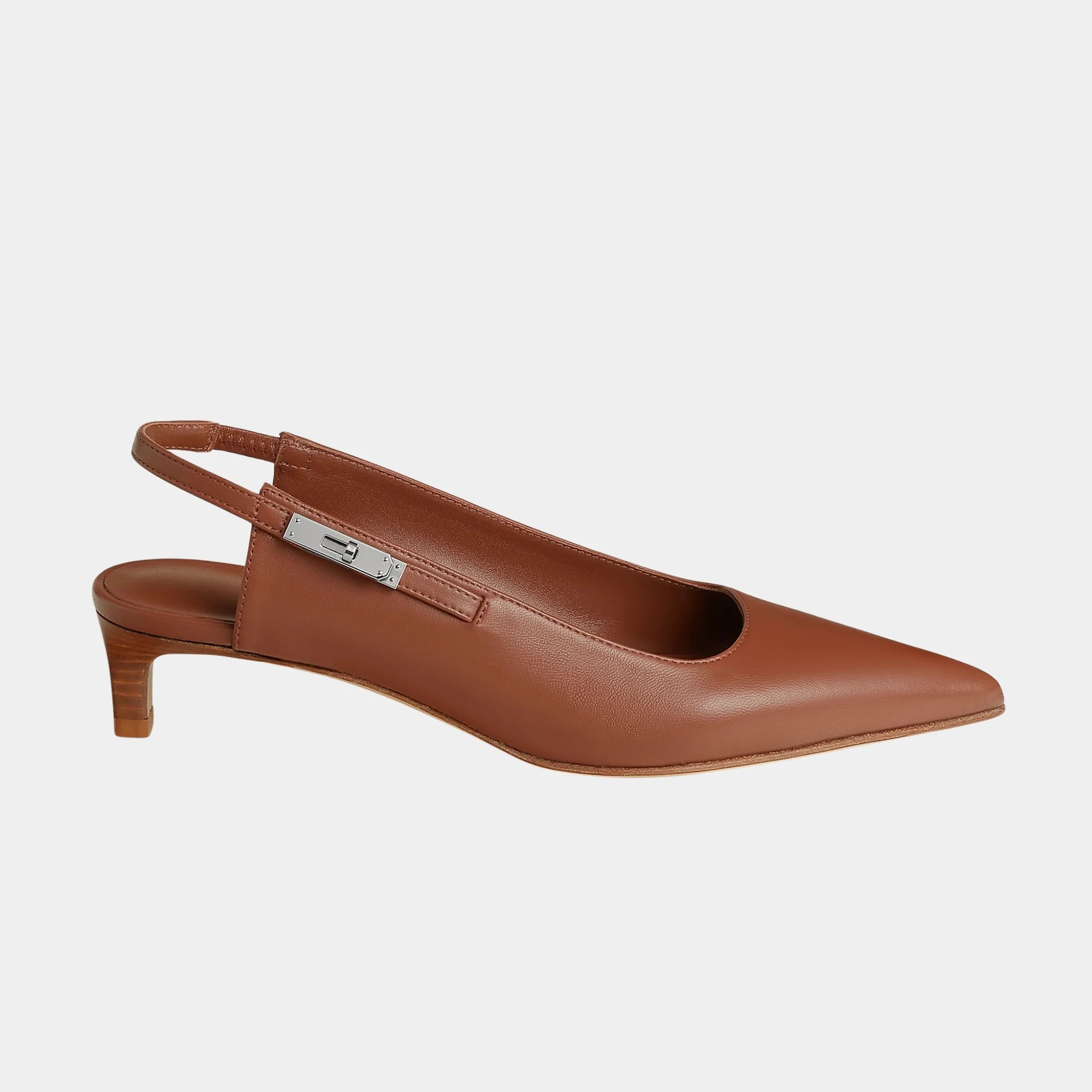 Hermes Lover 40 Pump in Nappa Leather, Gold, Side
