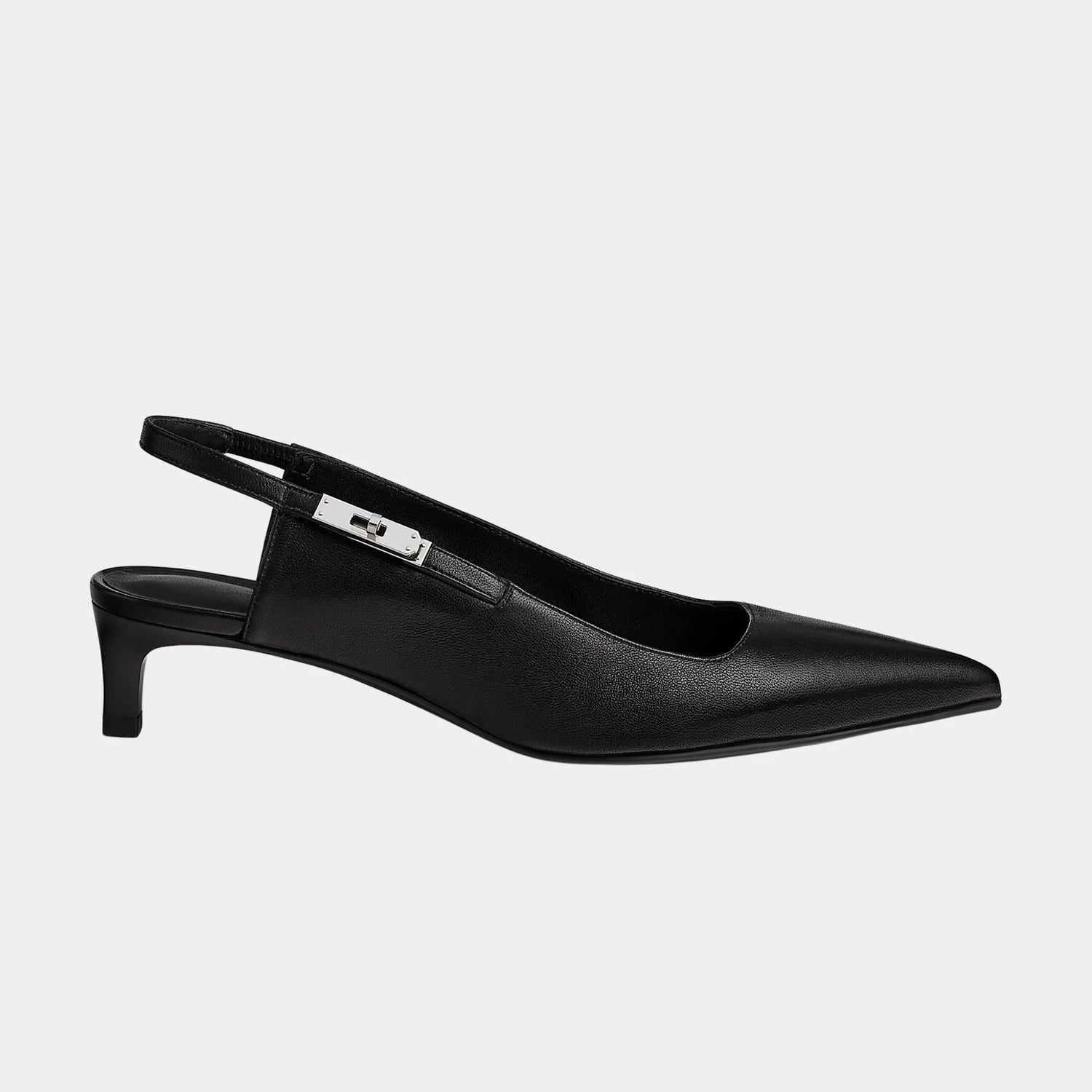 Hermes Lover 40 Pump in Nappa Leather, Noir, Side