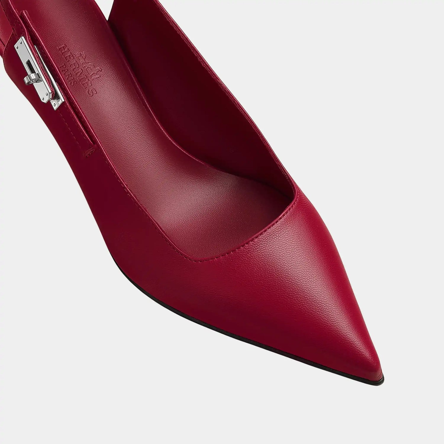 Hermes Lover 40 Pump in Nappa Leather, Rose Framboise, Top