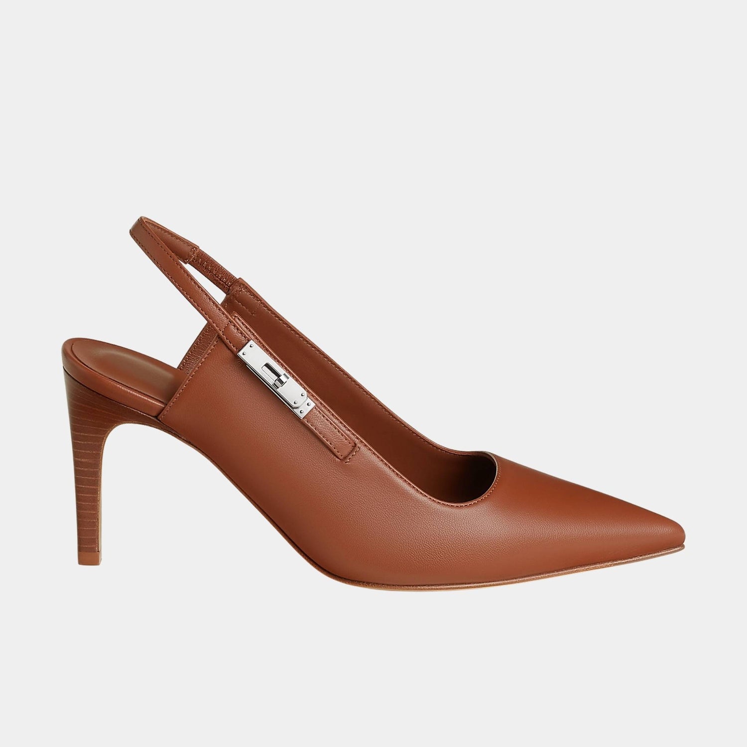 Hermes Lover 80 Pump in Nappa Leather, Gold, Side