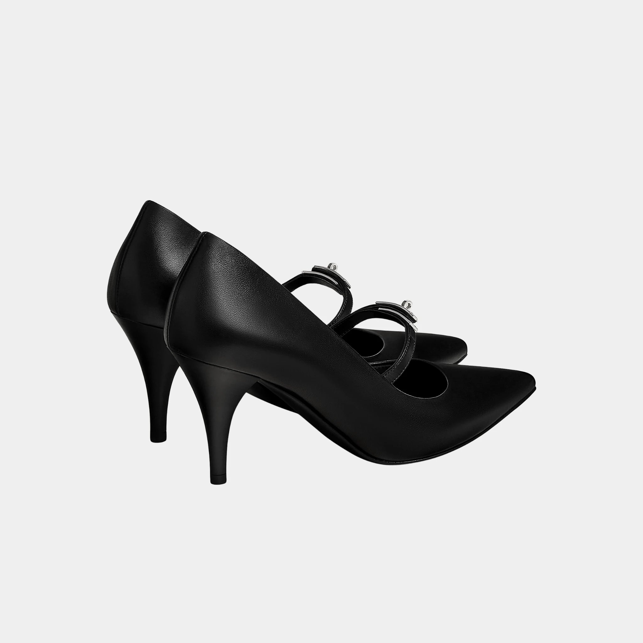 Hermes Majeste 80 Pump in Nappa Leather, Black, Back