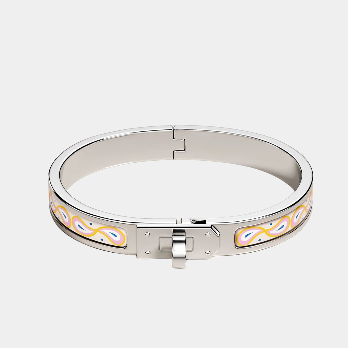 Mini Clic Kelly Palmettes Composees Bracelet Palladium
